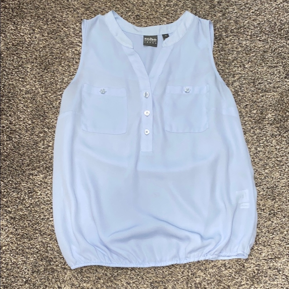 Soho Sleeveless Banded Blouse